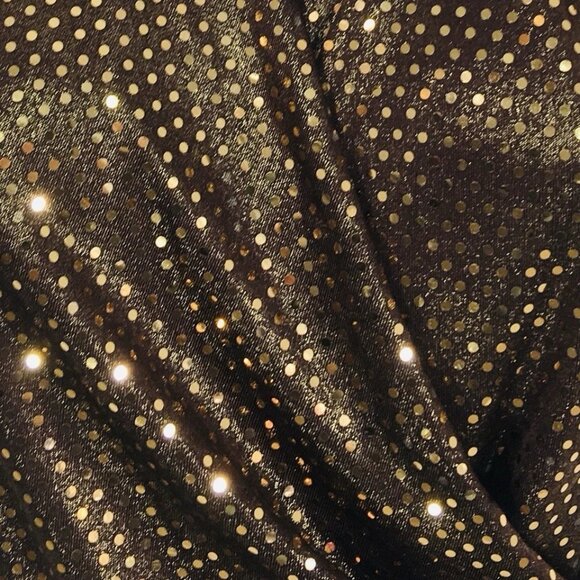 Vtg Y2K B Sharp Bronze/Gold Festival Top S/M Faux Wrap Ruched Jeweled Boho Fairy - Picture 4 of 9